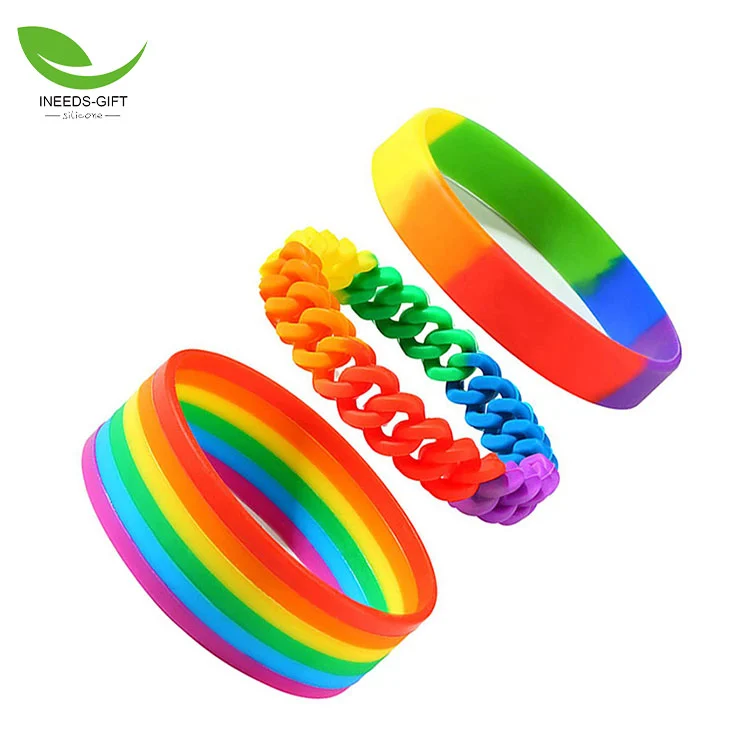 Rainbow Twist szilikon karkötő